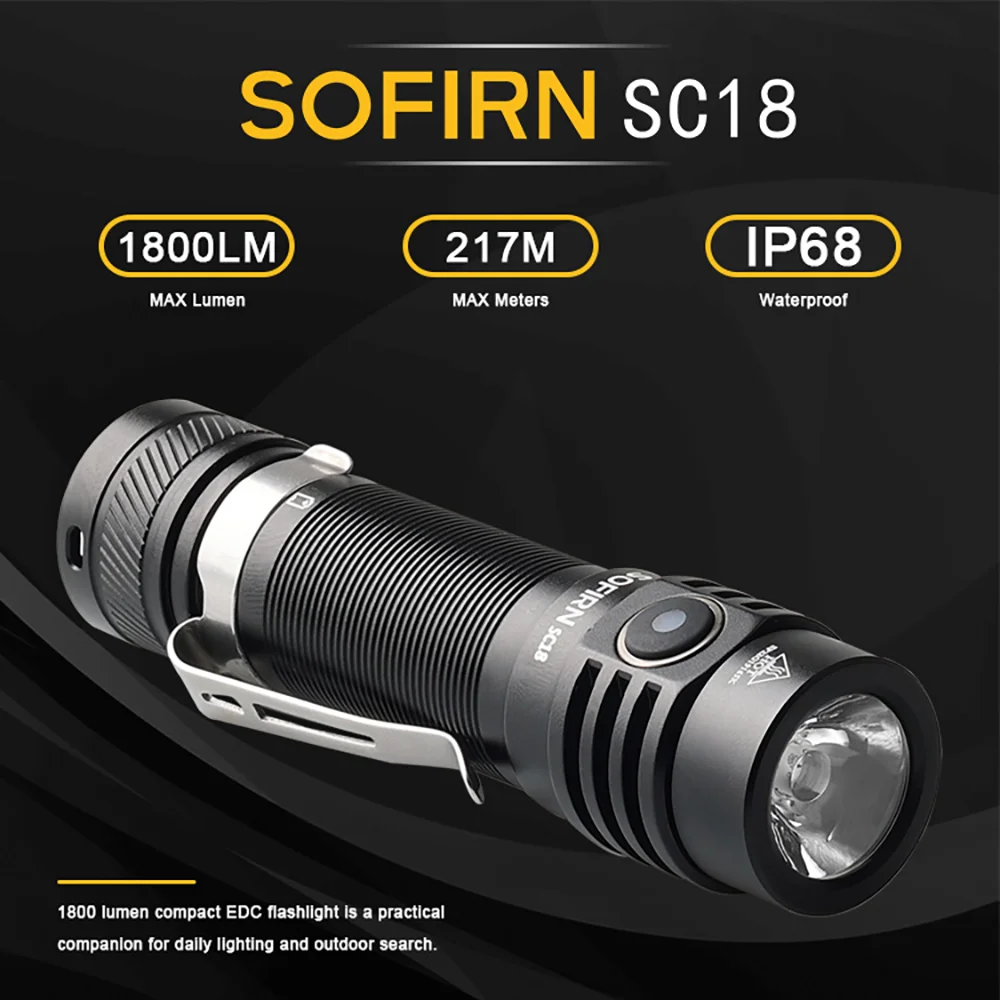 

Sofirn SC18 1800лм фонарик