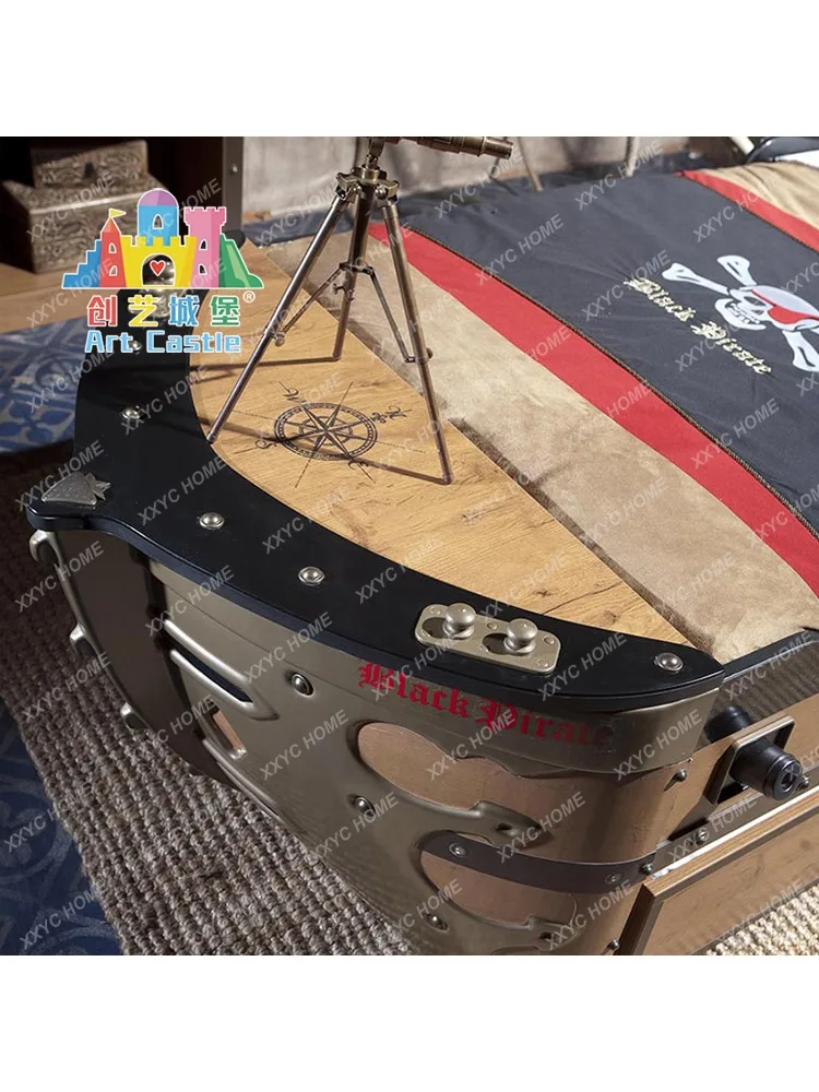 Однотонная детская двухъярусная кровать с мультяшным рисунком для родителей и