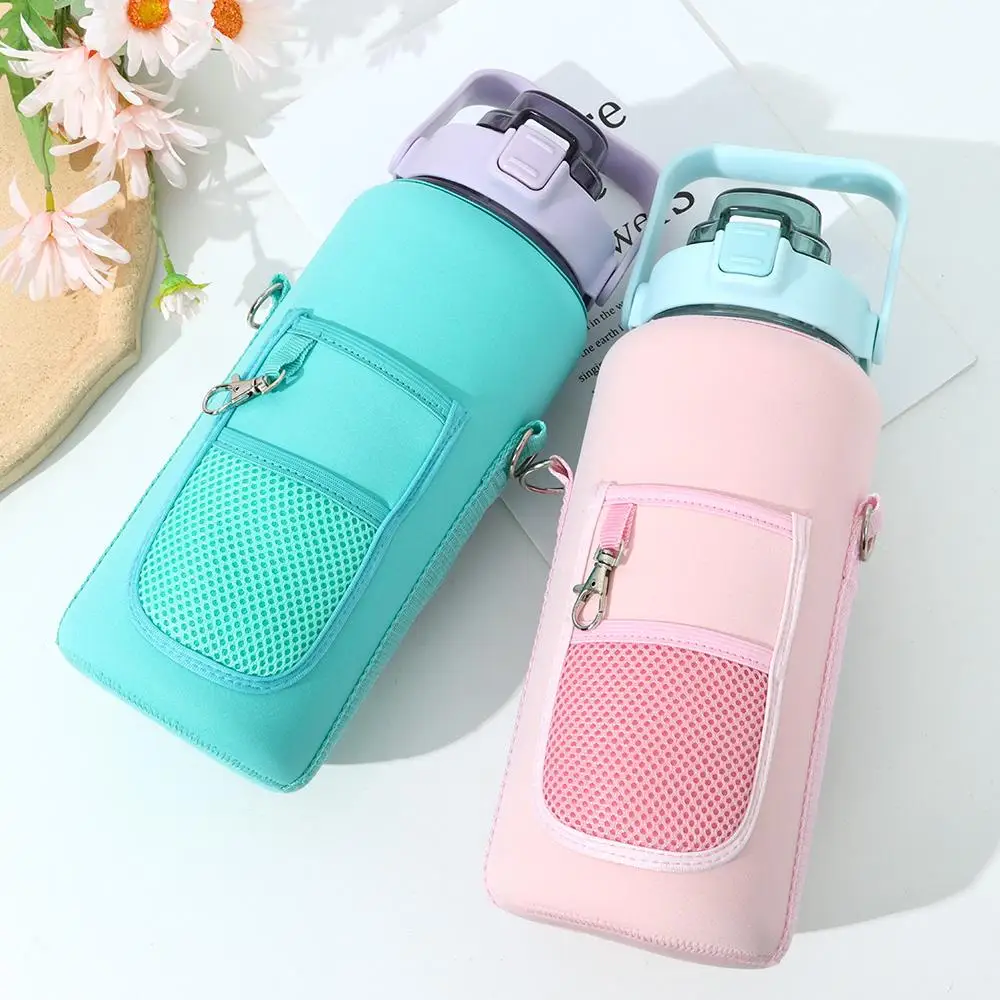 

Half Gallon Water Bottle Case Sleeve Outdoor Sports Insulation Water Bottle Covers Pouch with Strap Cellphone Holder Bottle Bag