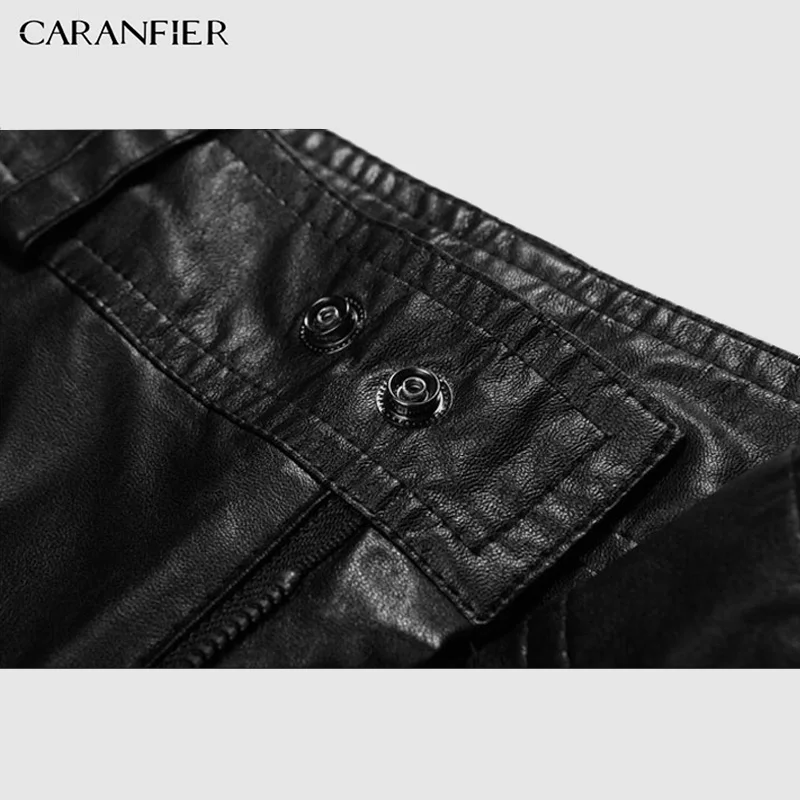 Мужские брюки CARANFIER из искусственной кожи
