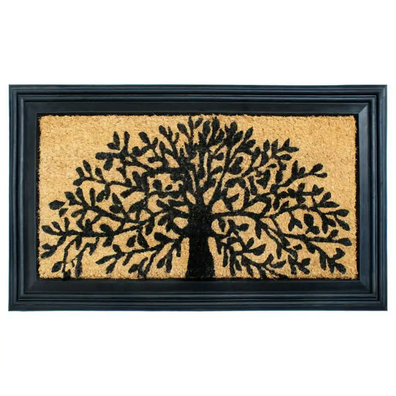

Tree Design Rubber Coir Indoor and Outdoor Doormat, 18