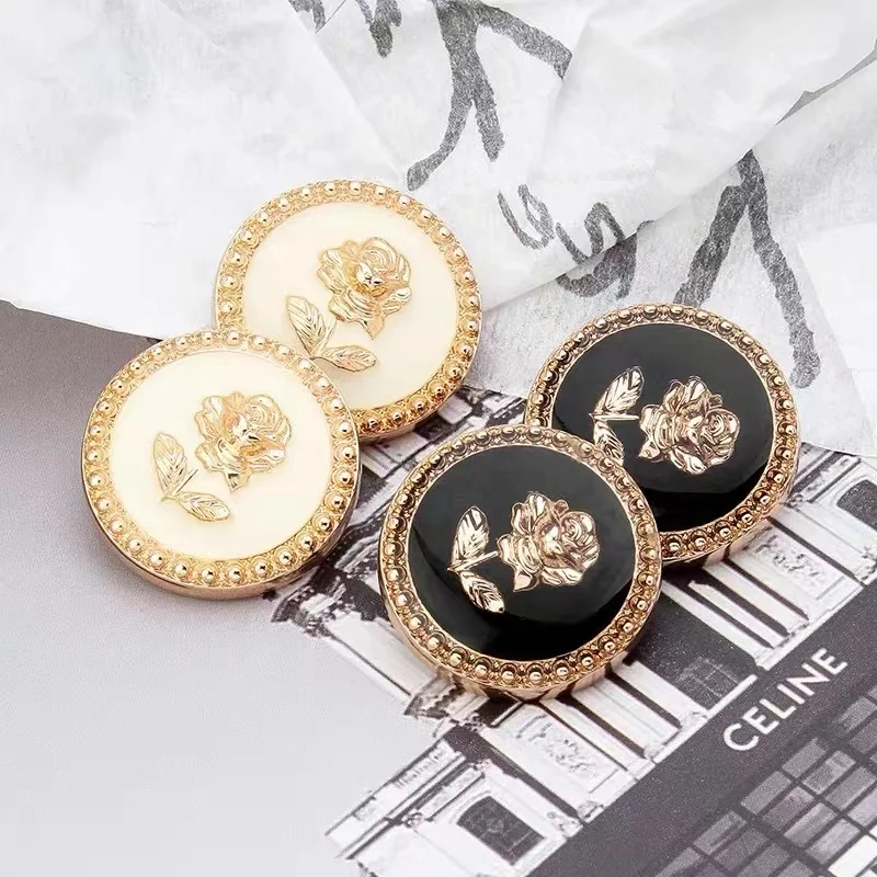 

10pcs new metal button flower sweater coat trench coat button