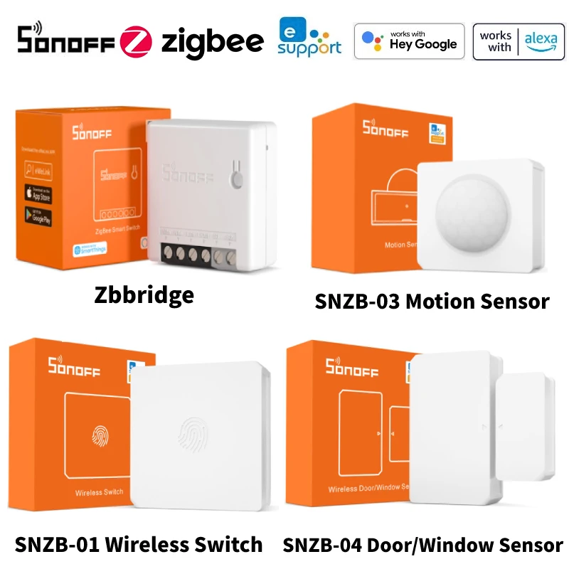 

Датчик температуры и влажности Sonoff Zigbee, совместим с приложением Ewelink Zbbridge, Alexa, Google Assistant, умные вещи