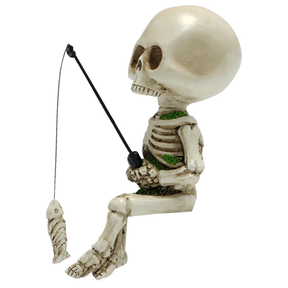 

Resin Decor Fishing Adornment Garden Fishing Ornament Yard Decor