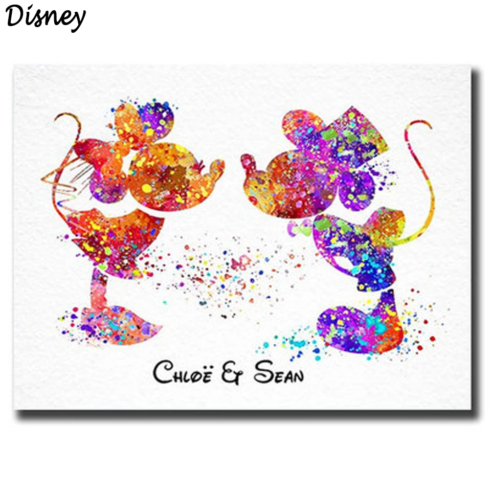 

Full Square/Round Drill 5D Diy Diamond Painting Disney Mickey And Minnie Mouse Love 3D Diamond Embroidery Cross Stitch Mosaic