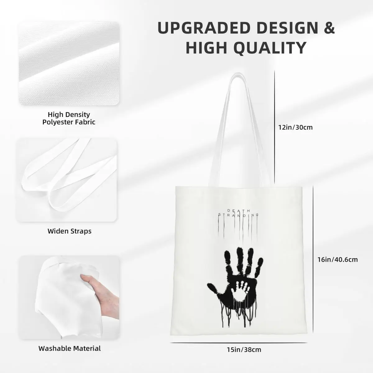 Death Stranding Hand Tote Bags Women Handbag Foldable Student Kojima Productions Shoulder Bag Reusable Shopping Bag (art.: 3920cf90bc4ff) - 3920cf90bc4ff