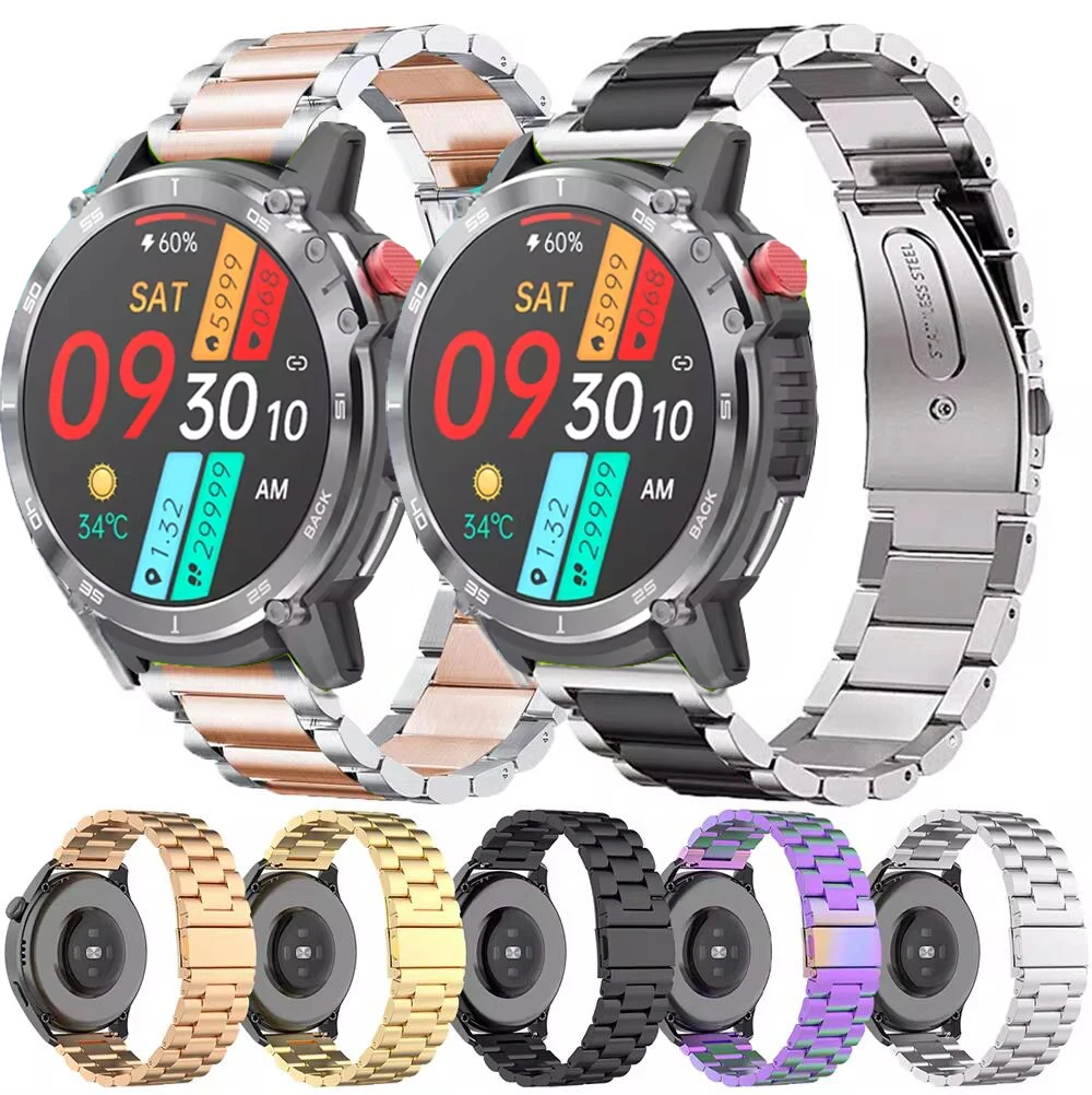 LEMFO C22 Pro Металлический Ремешок Для Часов 22 Мм Унисекс Сменный Спортивный Браслет