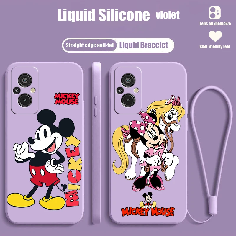 

Mickey Minne Have Fun For Xiaomi Redmi 12C 11A 10C 10X 9T 9C 9AT 9A 8A 7A A2 A1 Plus Prime Liquid Rope Phone Case