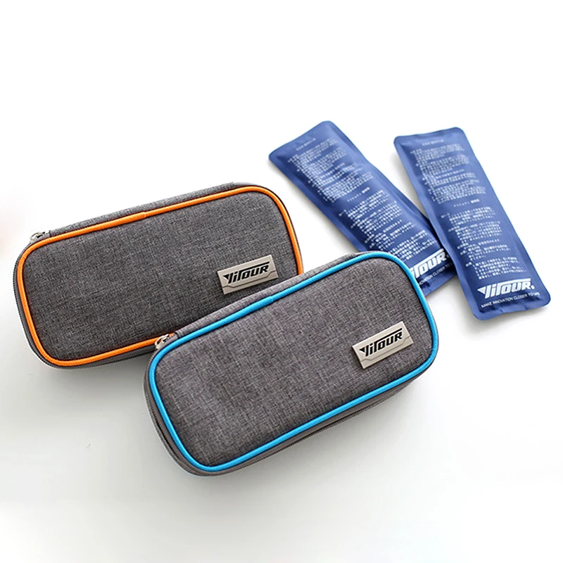 Портативная сумка-холодильник для инсулина с 2 мешками льда водонепроницаемый