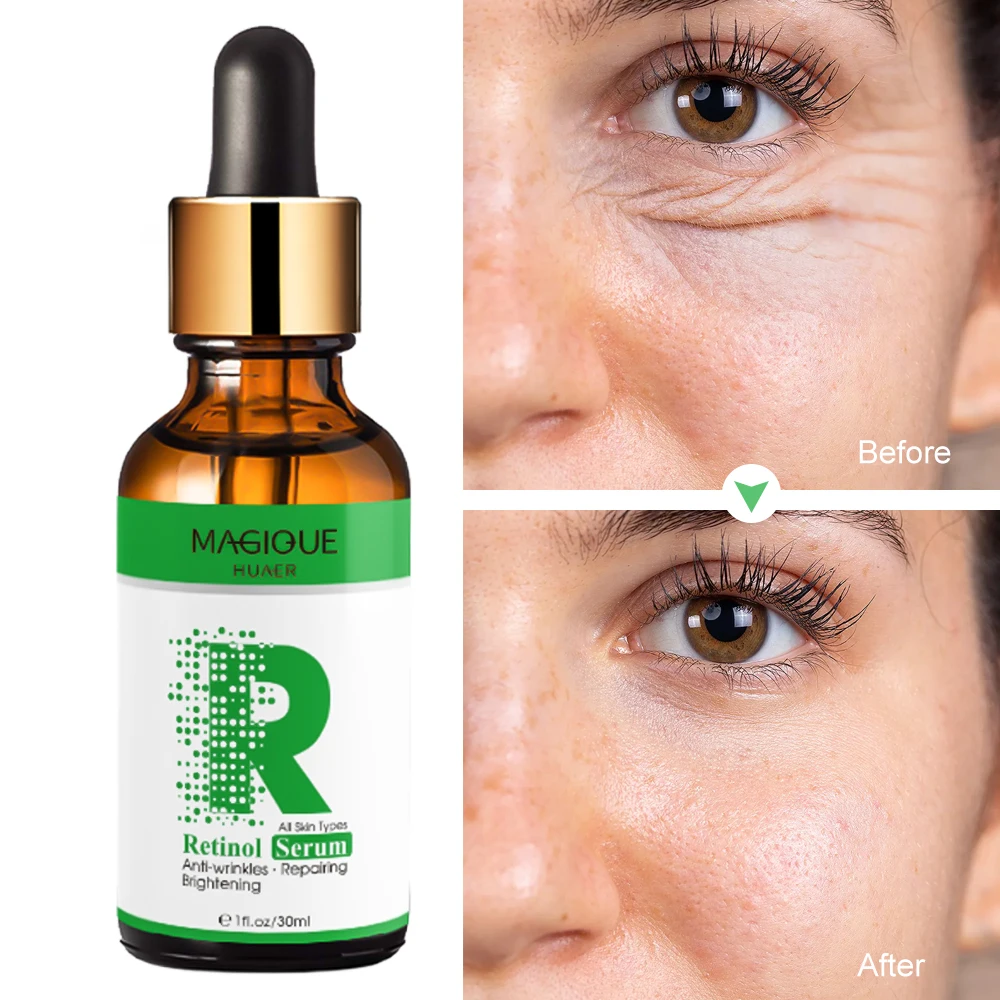 

Retinol Serum Whitening Anti Aging Anti Wrinkle Face Serum Brightening Hyaluronic Acid Facial Serum Korean Skincare Cosmetic