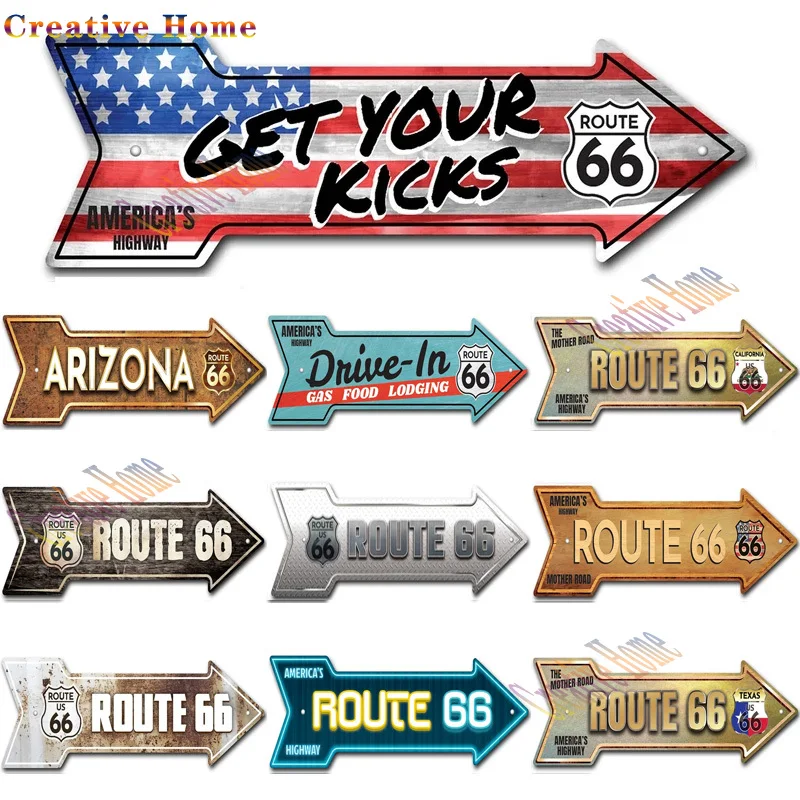 

Наружный декор, винтажный маршрут 66, Техасская новинка, металлический знак со стрелками, настенная лампа для дома, кухни, бара, кафе, магазин...