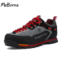 mens hiking shoes climbing shoes anti collision to fashion outdoor casual lace up sneakers