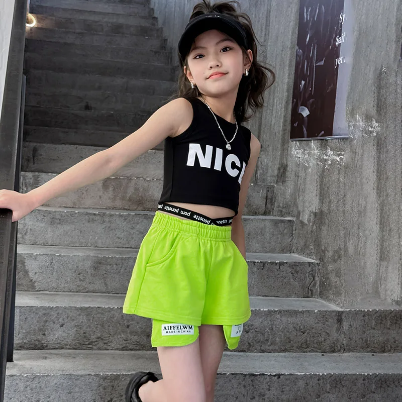 Летняя коллекция 2024 года повседневный жилет с надписью для девочек + модные