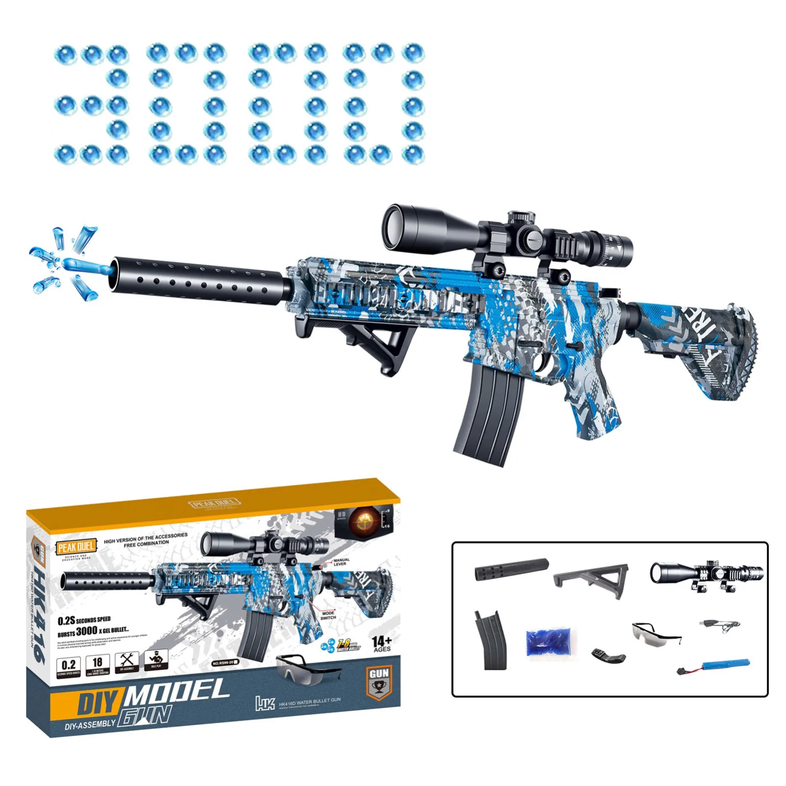 

M416 Electric Toy With Gel Ball Blaster Toy Guns For Boys With Water Bullet Plastic Weapon Model Birthday Gift Paintball Airsoft