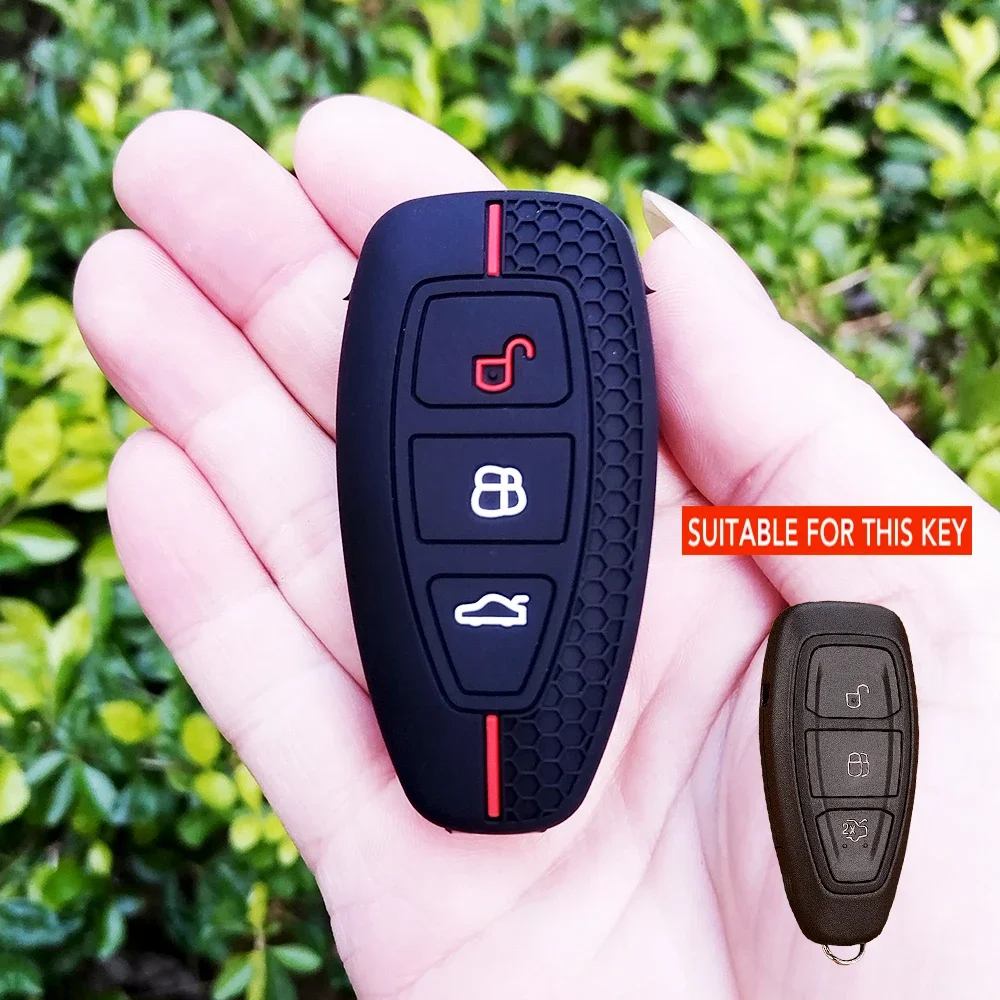 Силиконовый чехол для автомобильного ключа Ford Puma Grand C Max Focus Mondeo Kuga Fiesta Ecosport Transit
