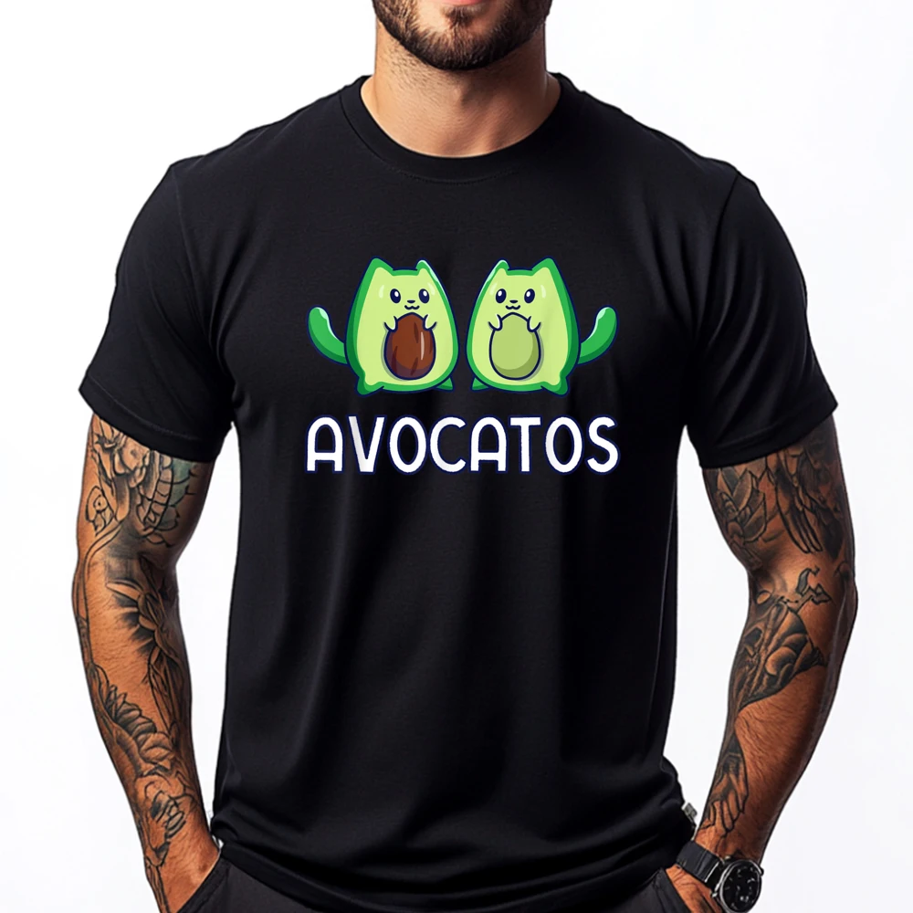 Мужские футболки с котом-авокадо веганским котом футболка большого размера