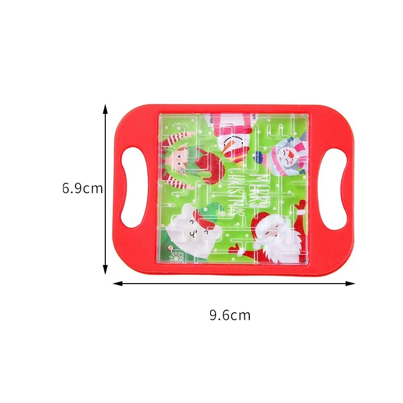 10 шт. мини-красный Санта-Клаус снеговик ручной балансирующий шарик лабиринт