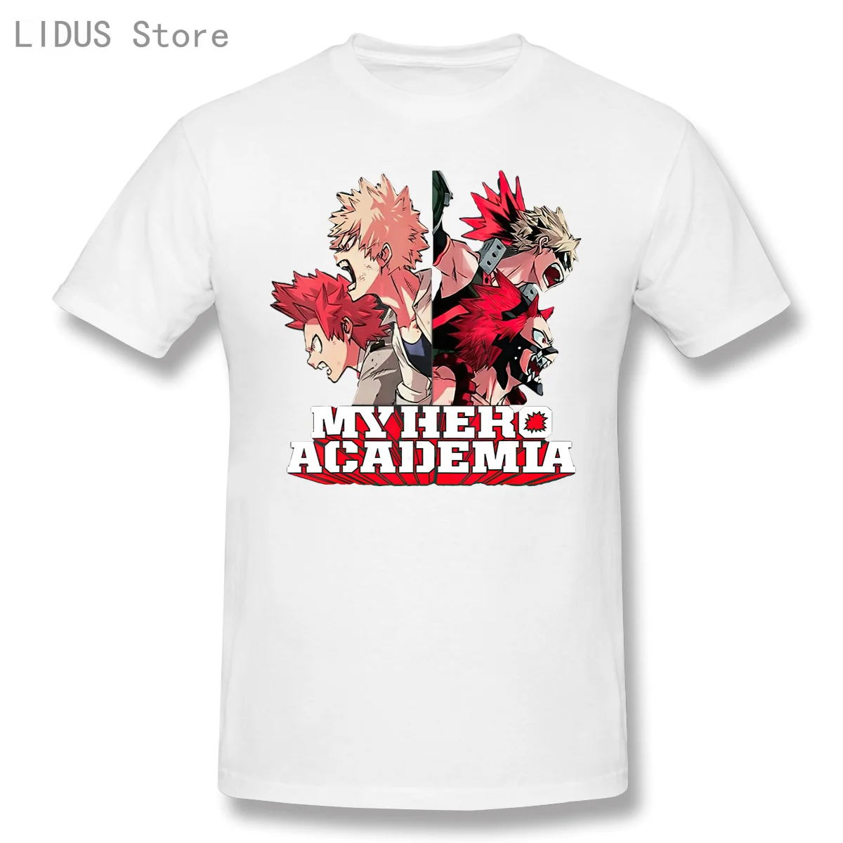 

My Hero Academy Kirishima Eijirou T shirt Anime Short Sleeve Casual T-shirt Men Fashion Cotton TShirts Tee Top