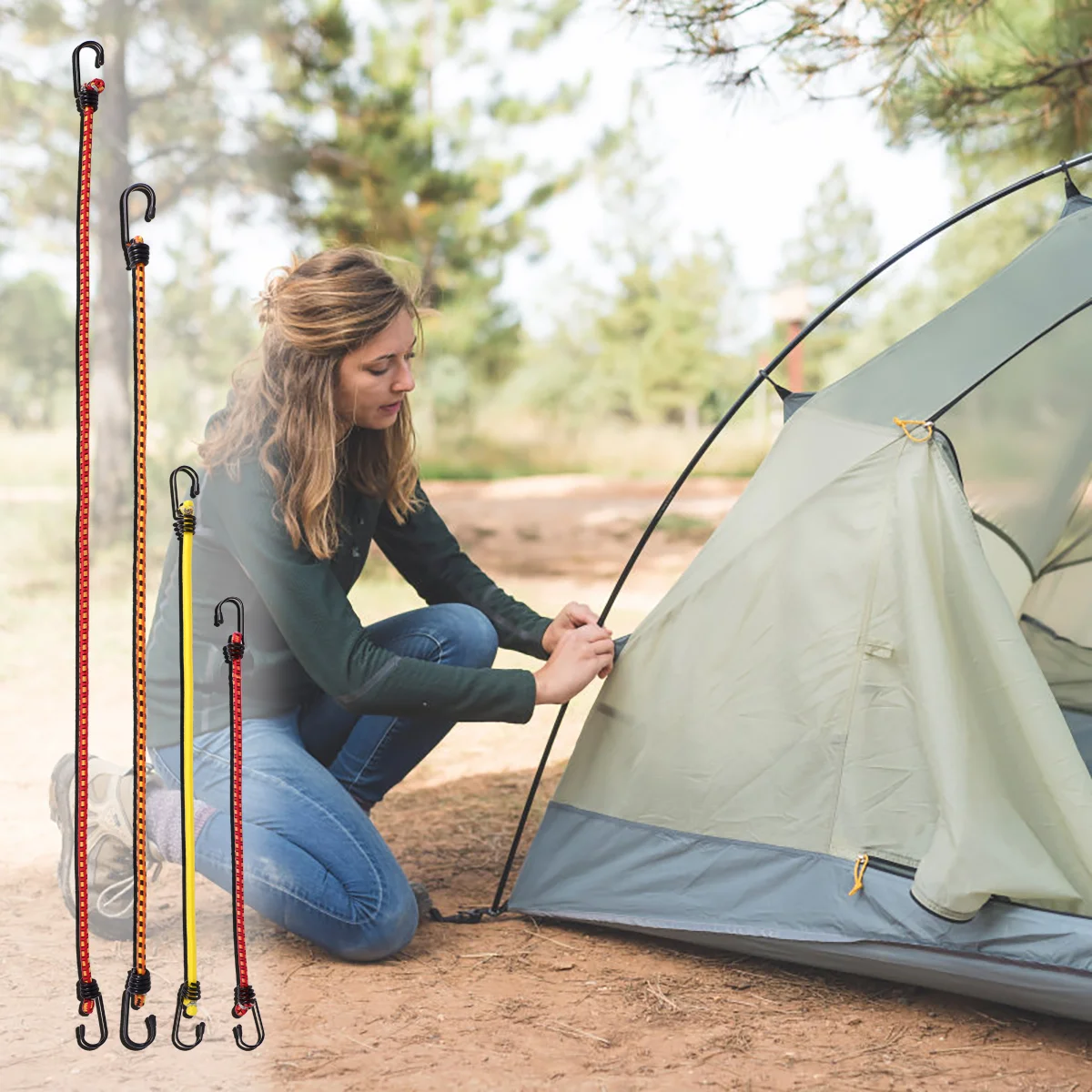 

Tarp Cord Tie Packingtent Bungees Cords Bungee Downs Straps Camping Load Trucks Down Tarpaulinhooks Stretch Hook Accessories