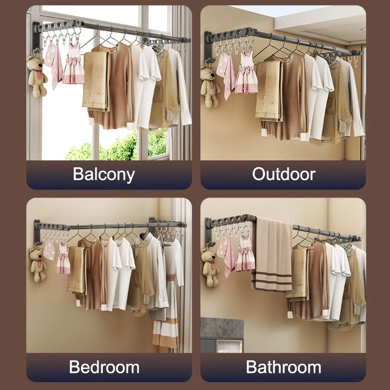 Сушильная Складная неперфорированная сушилка Настенная невидимая подставка с