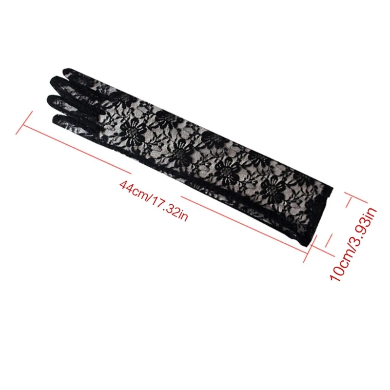 

Длинные перчатки с цветами, кружевные перчатки для женщин, перчатки для выпускного вечера, свадебные перчатки, Прямая поставка
