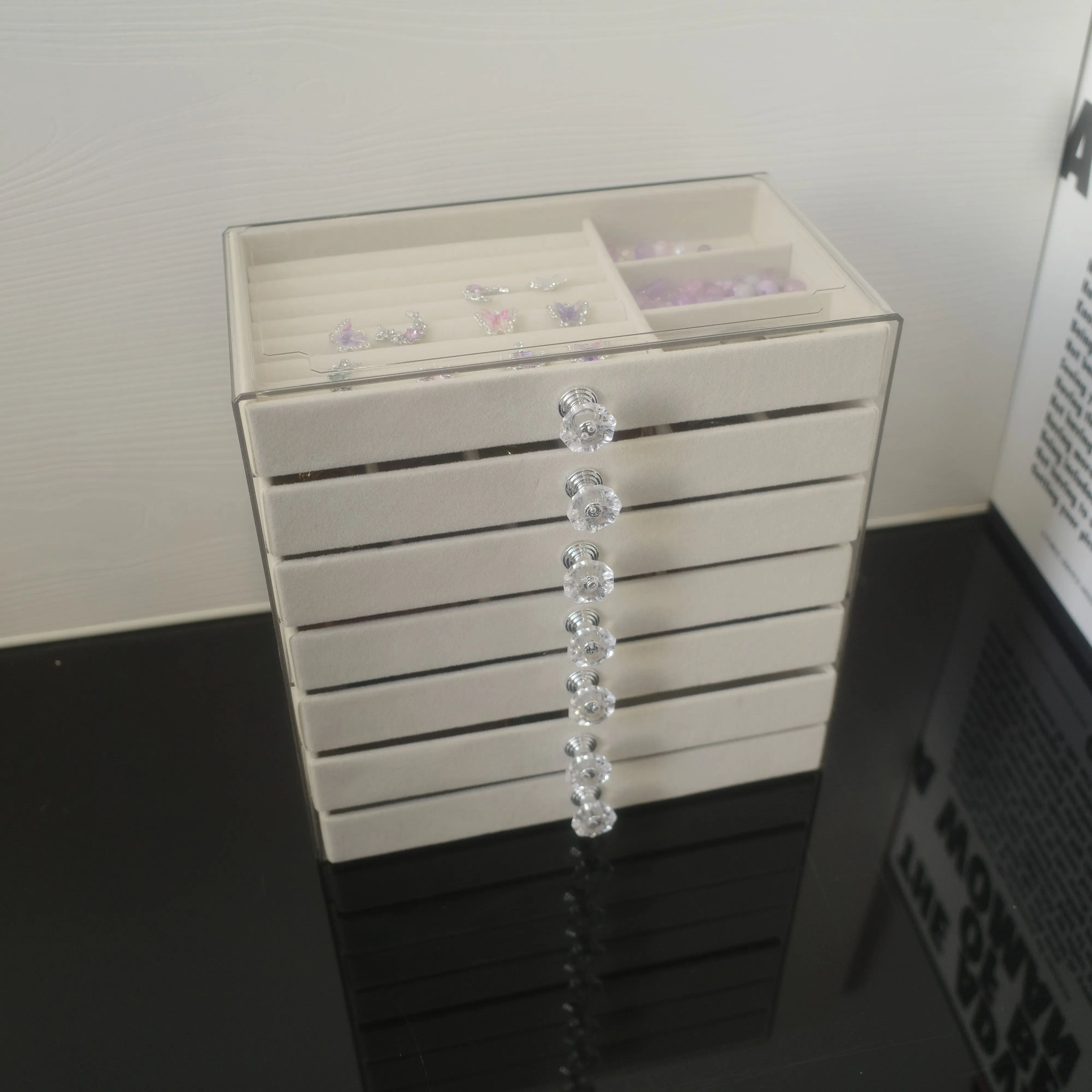 

Прямоугольная 5-ярусная органайзер для украшений из ПВХ