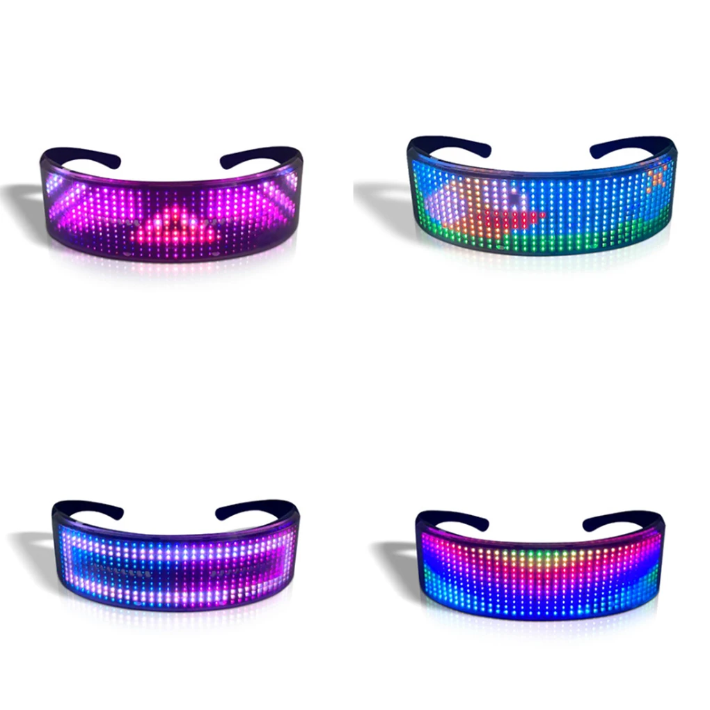 

Eyeglasses Bluetooth-compatible Portable Luminous Eye Glasses APP Control Festival Sunglasses Party for KTV Bar