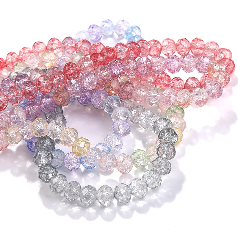 4/6/8 мм стеклянные бусины для рукоделия Diy ювелирные украшения кристаллы