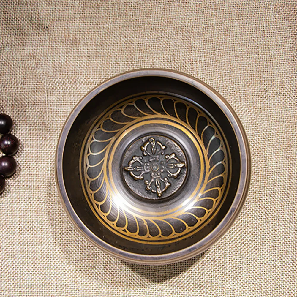 Латунная чаша из Непала ручной работы со звуком Будды медная для звуковой