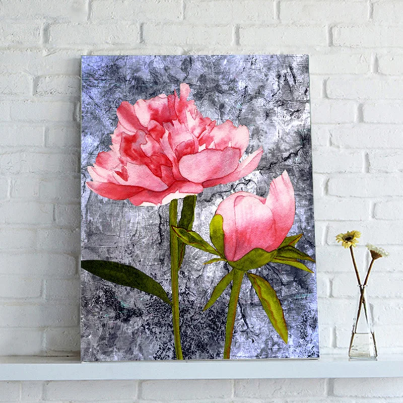 

1 Piece Beautiful Lotus Poster Home Decor Abstract Flower Print Canvas Painting Modern Style Picture Living Room Wall Art