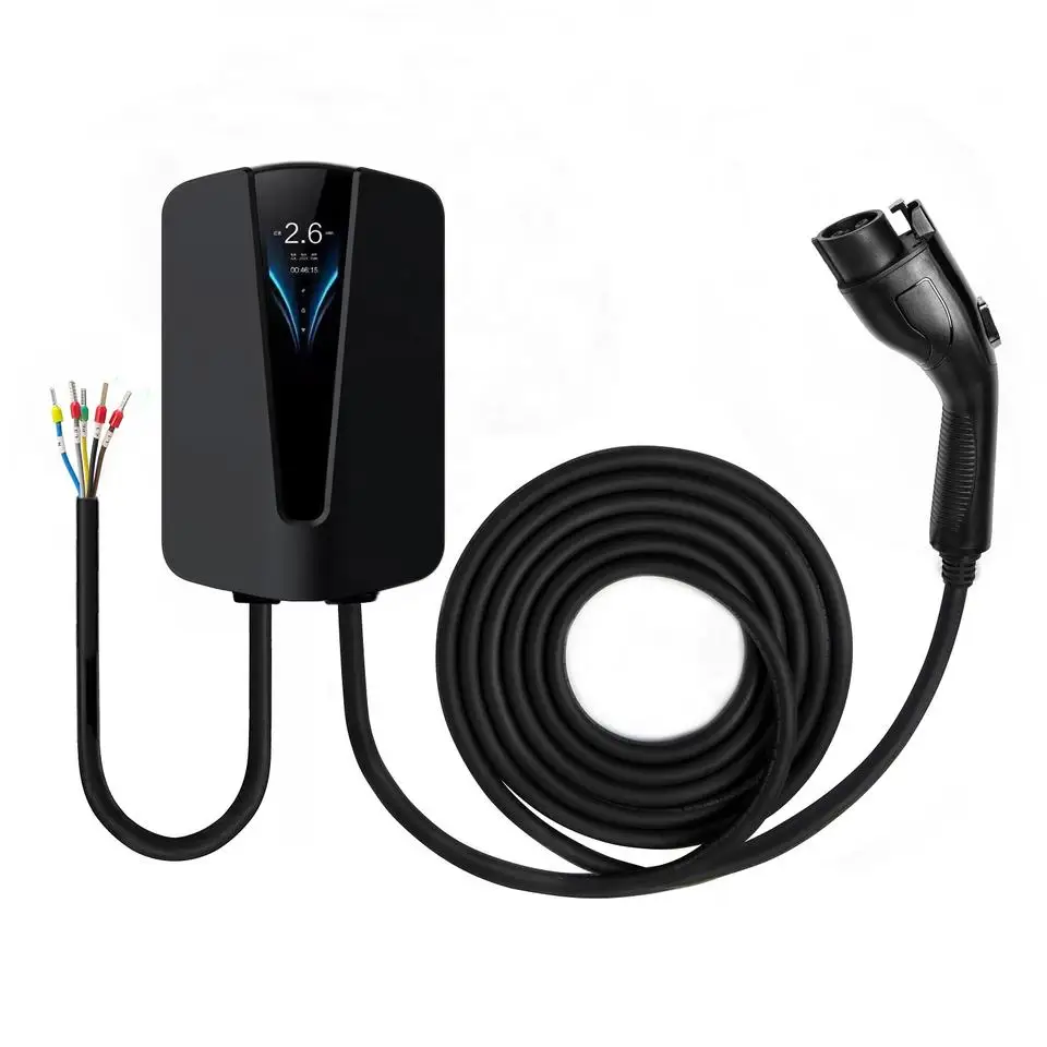 

Factory Hot Sales Phase 240V Wallbox 32A 7kw Type 2 Type 1 J1772 Plug With 5M Charging Cable Home Use EV Charger Wifi Hebrew App