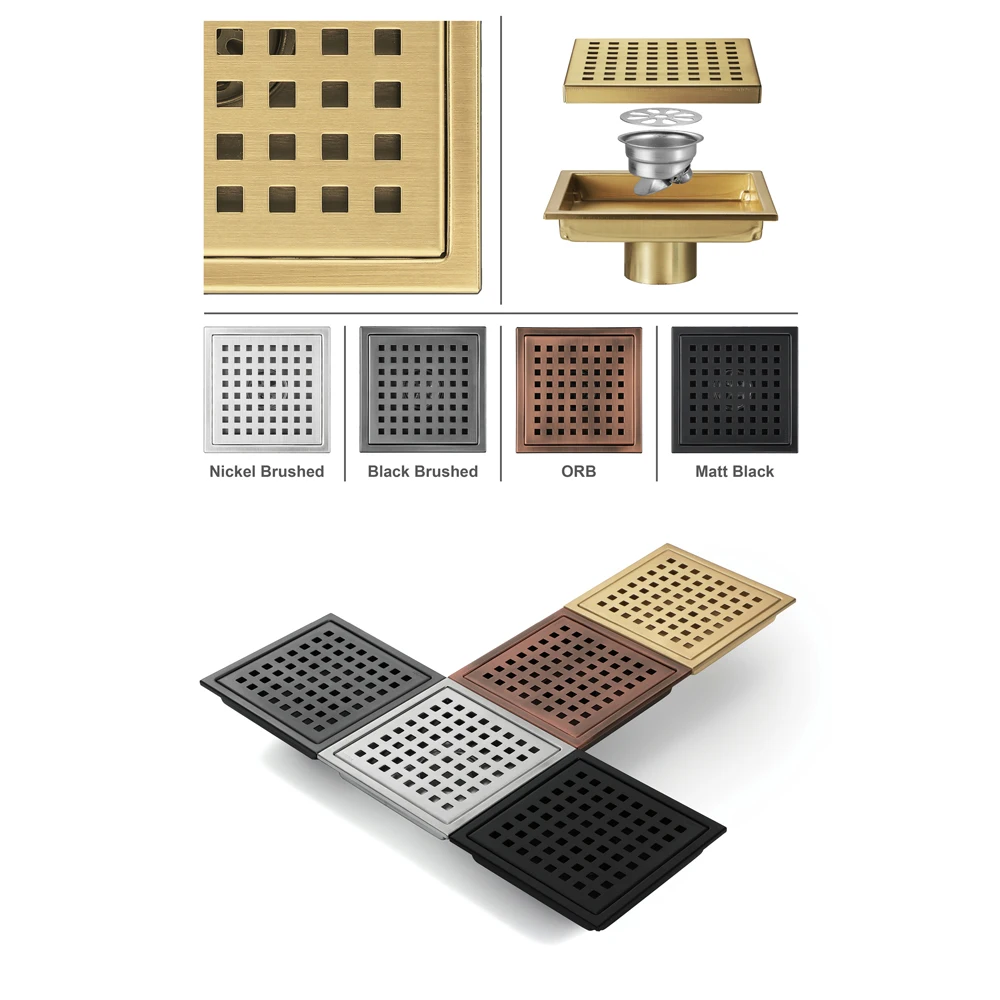 Аксессуары для ванной комнаты HIDEEP из матового никеля/черный/матовое