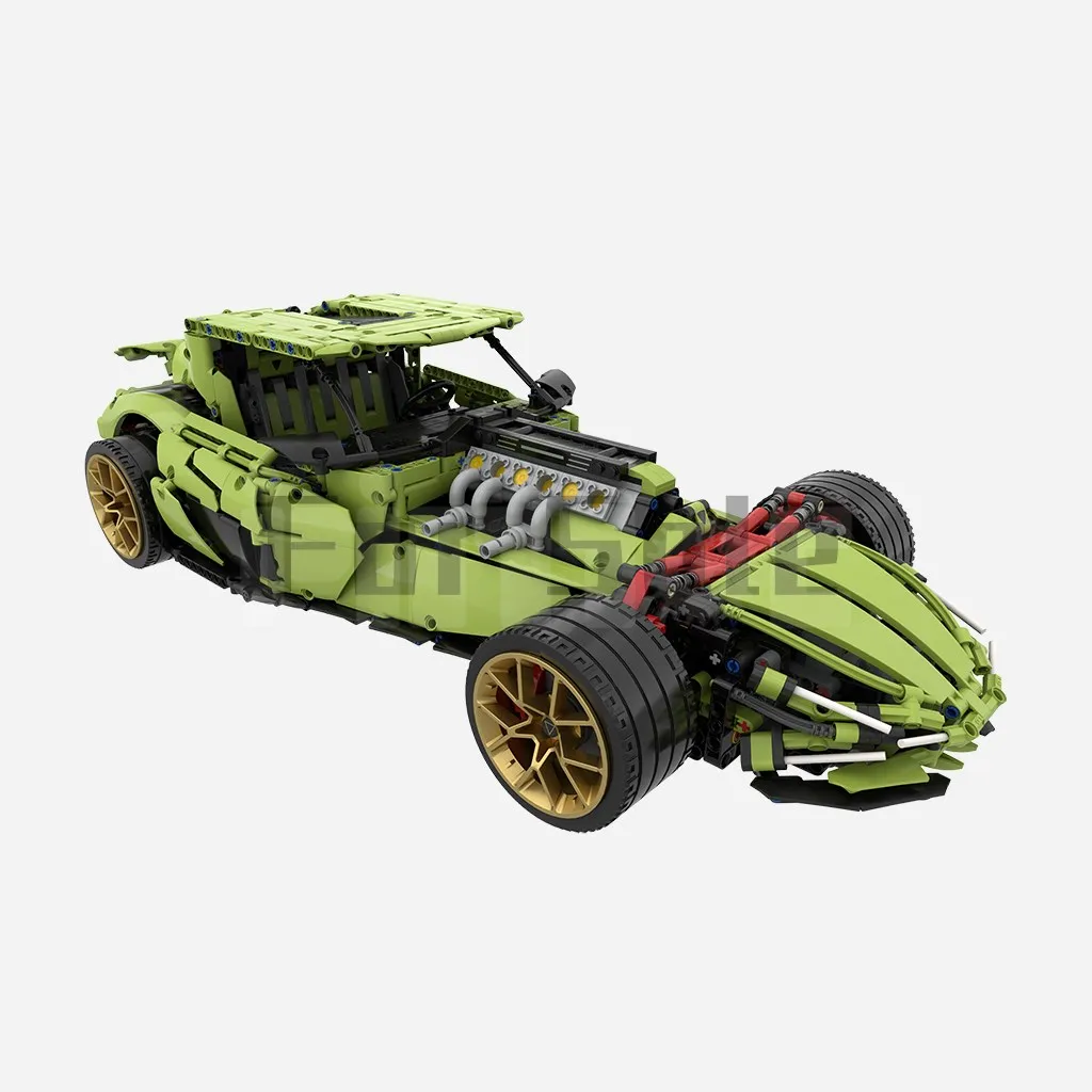 

Moc-63824 Lambo CrocRod от Morningstrummer, строительный блок, спортивный автомобиль, головоломка, электрическая игрушка, модель для детей, подарок