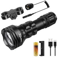 uniquefire 1903 ir 850nm940nm led flashlight full set 5w3w night vision infrared light latarka zoomable tactical torch hunting
