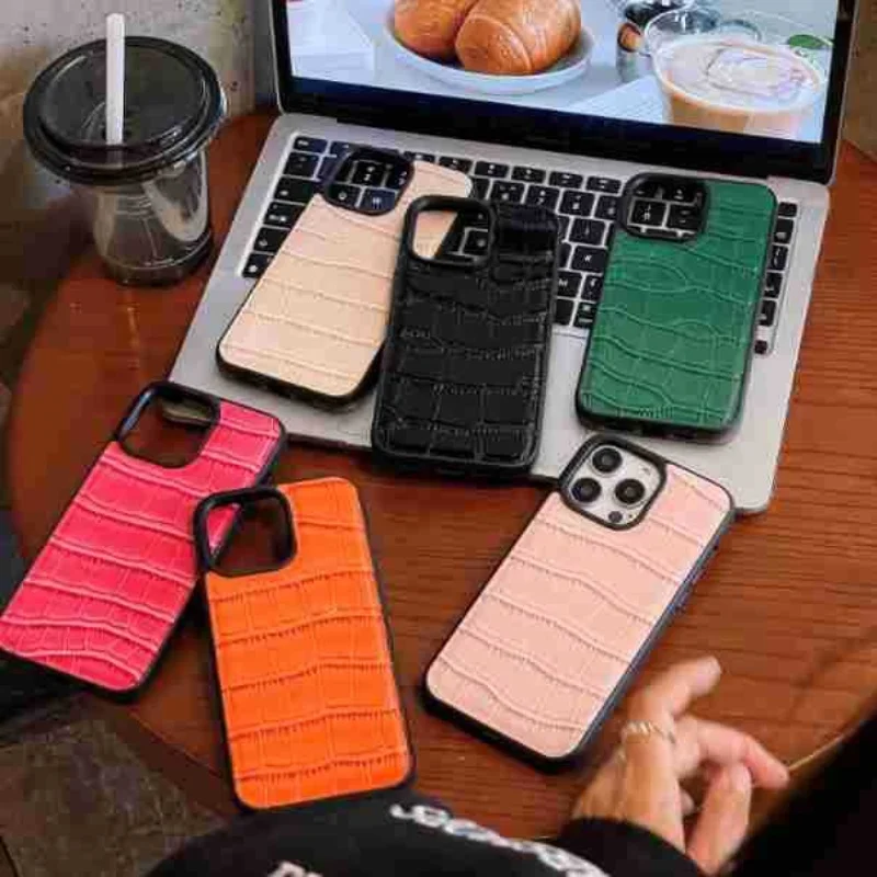 Кожаный чехол для телефона с крокодиловым узором подходит Apple 15Pro Max iPhone 14Pro