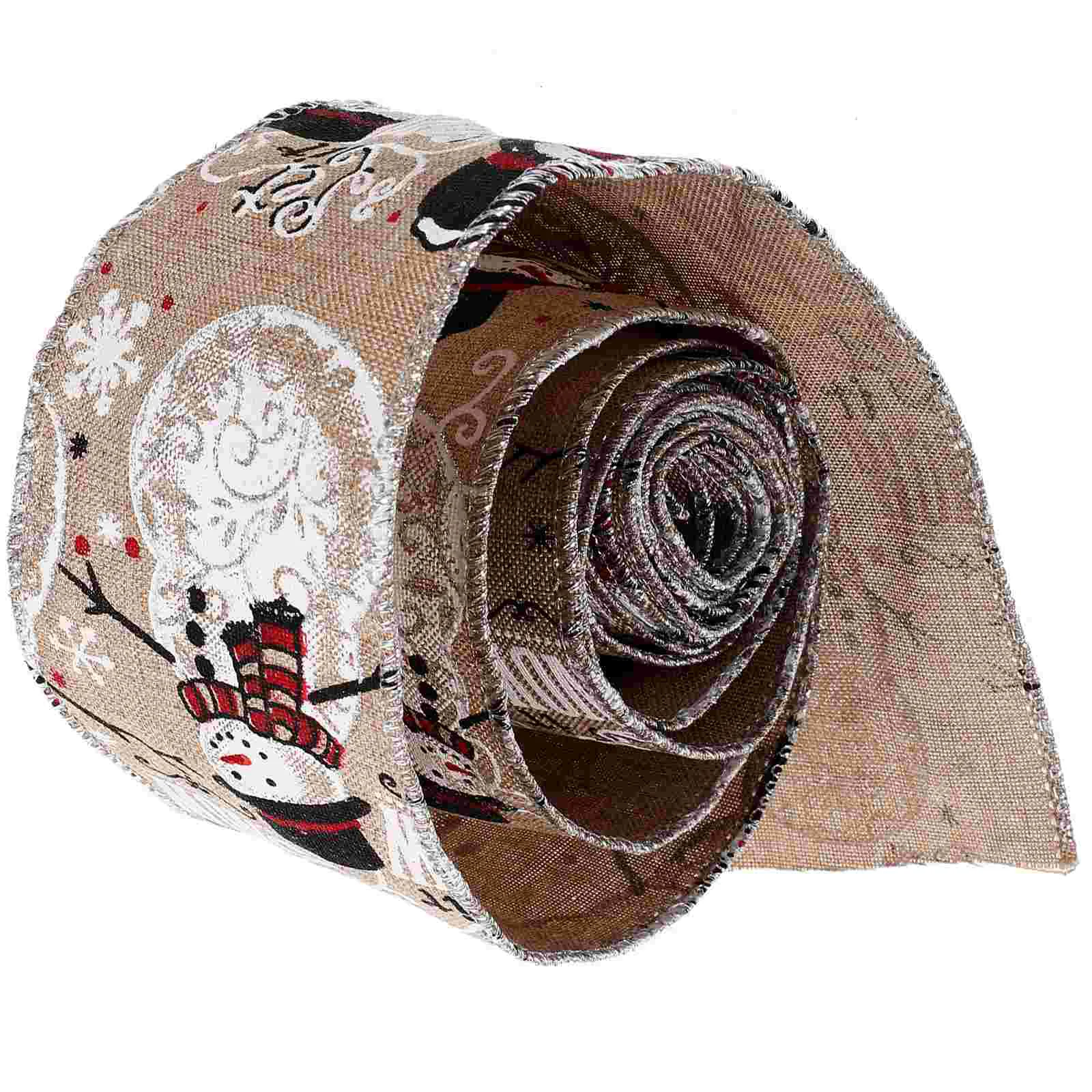 Рождественская лента проводной бант ручной работы с краями детские подарки на