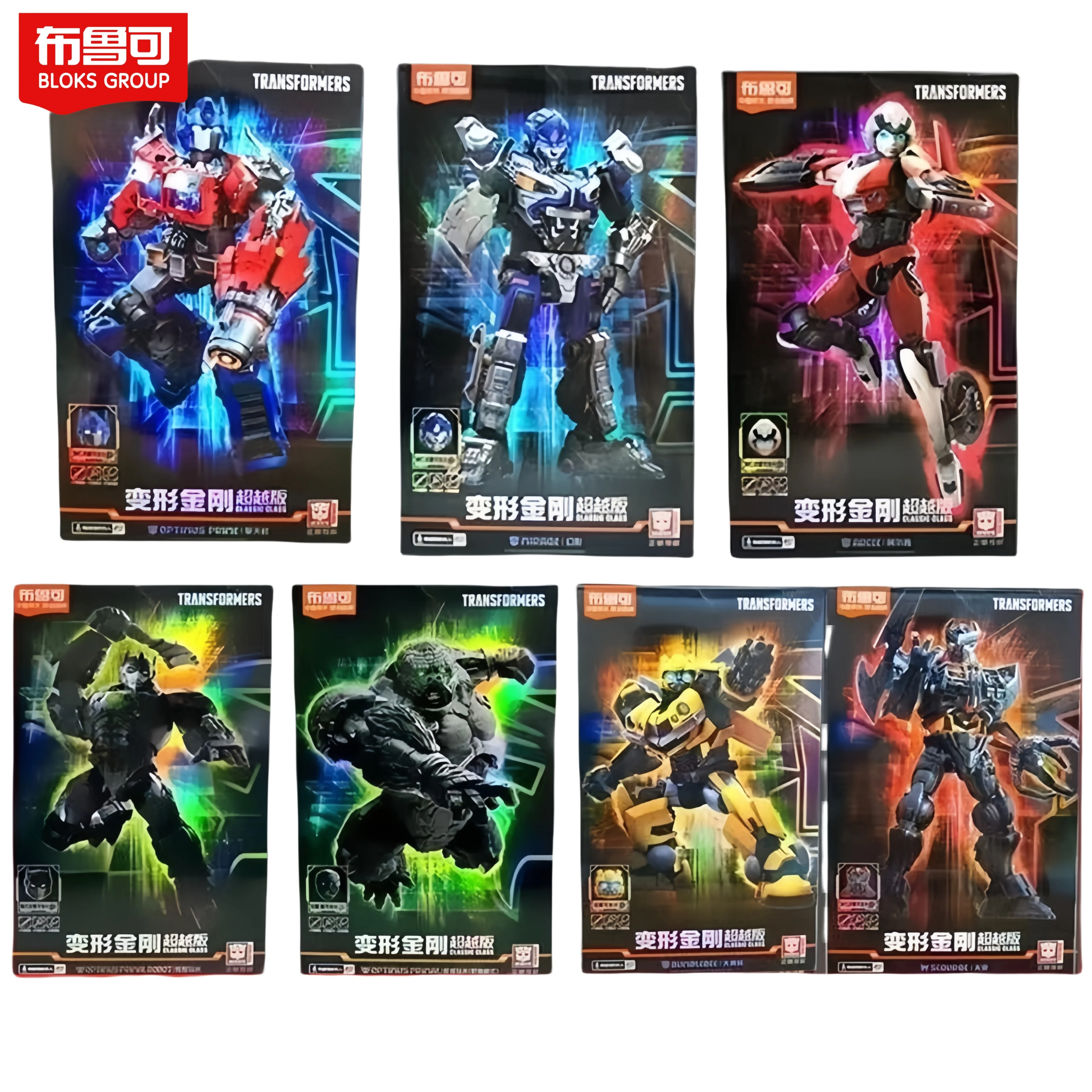 Групповые трансформеры Bloks: Rais Of The Beasts Optimus Primal Bumblebee Arcee Mirage собранная подвижная