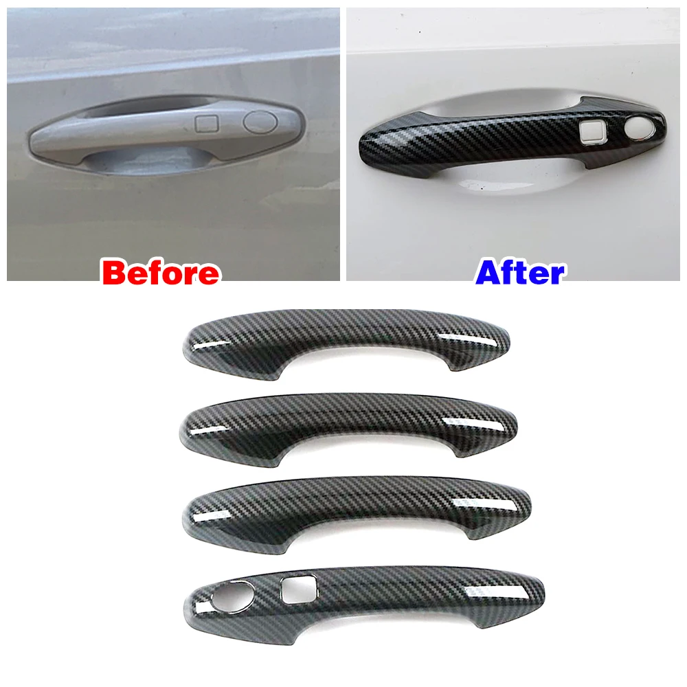 

Carbon Fiber Color Modify For Haval Jolion 2021 2022 Car Door Handle Cover Trim Decorate Refit Protector Sticker Anti Scratch