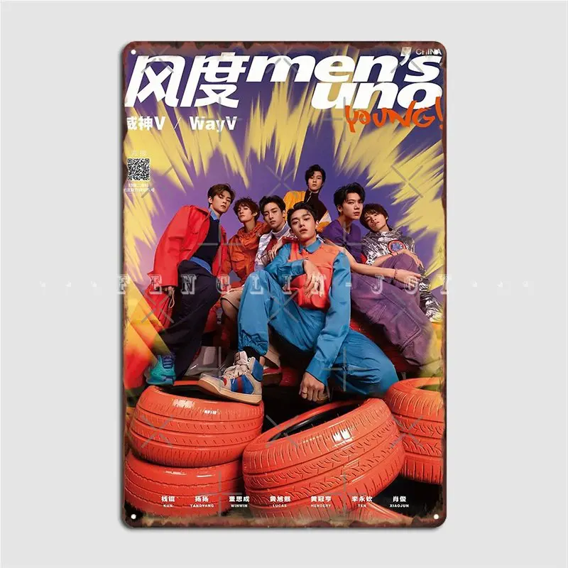 

Wayv металлический знак настенная роспись кухня дизайн стены фотоплакат