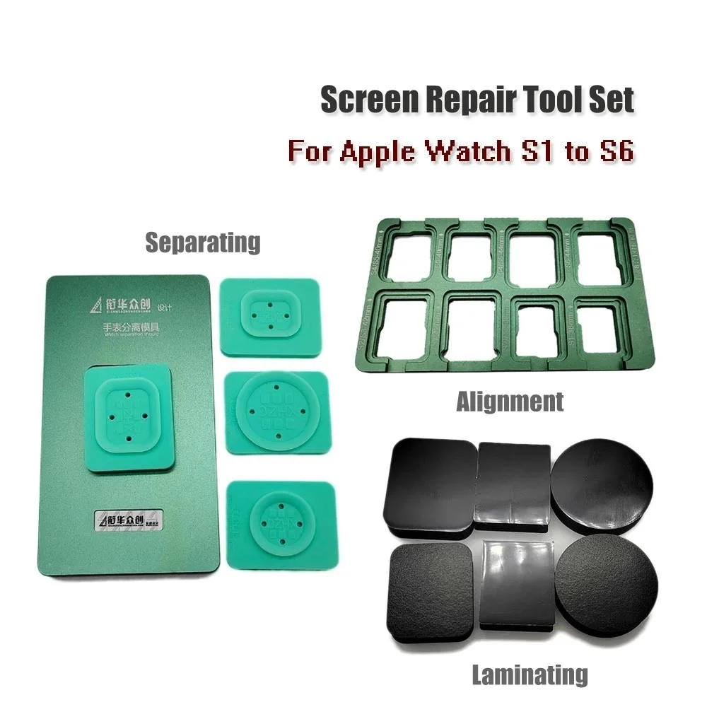 

Новинка для Apple Watch S1 S2 S3 S4 S5 S6 ЖК-экран ремонт пресс-форма разделение/выравнивание/ламинирование пресс-форма для ремонта iWatch