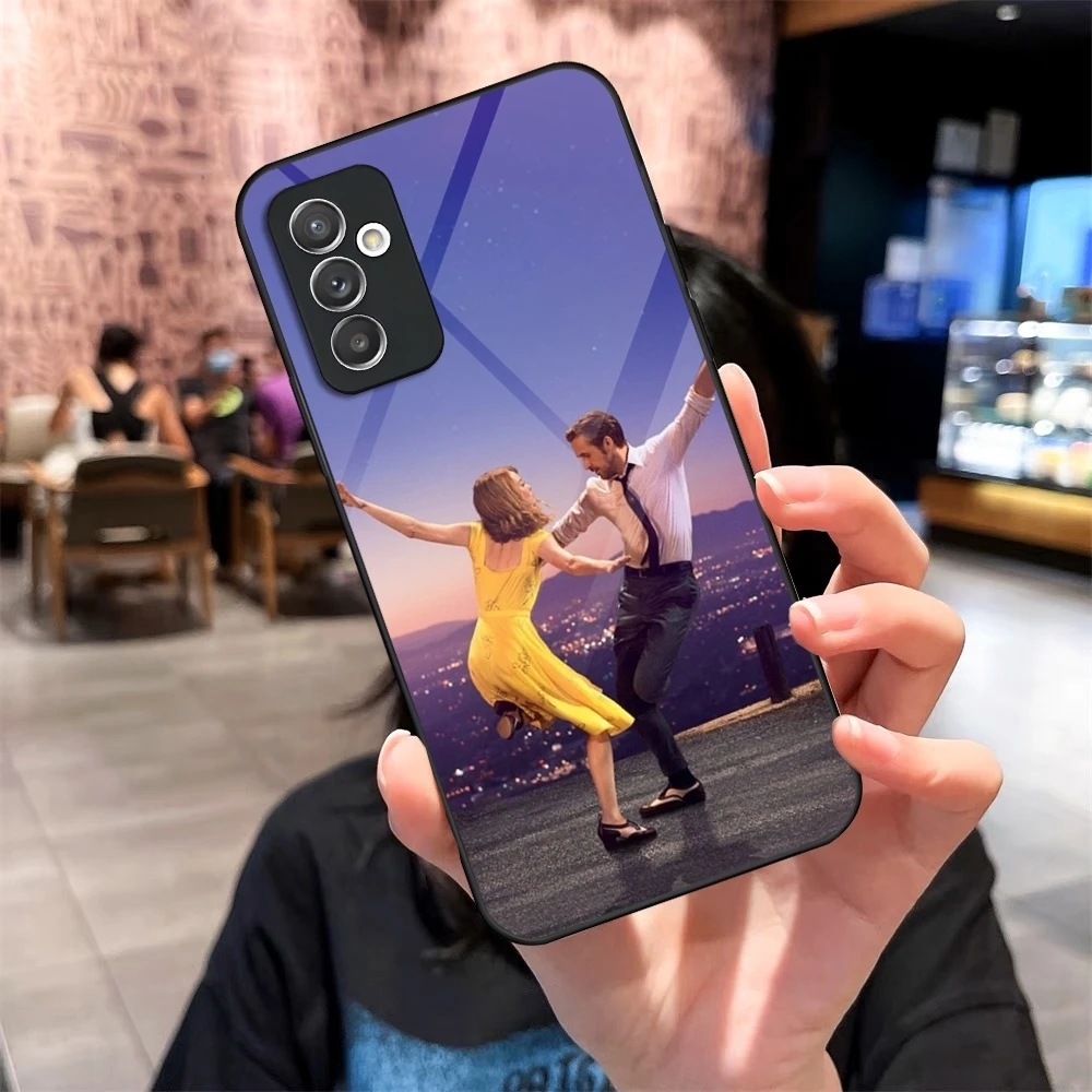 La Land Phone Case Glass for Samsung Galaxy S24 S20 S21 S22 S23 Ultra Fe Plus A34 A54 A24 A52 A53 M54 Cover