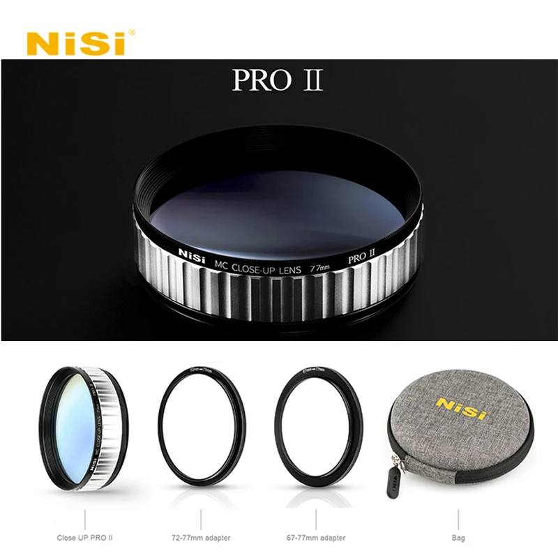 

NiSi Close Up Lens PRO II Kit 77 мм ND фильтр для объектива камеры Canon Nikon Sony 77 мм