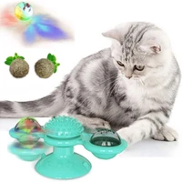 windmill cat toy interactive training education cat game toys whirligig turntable for kitten brush teeth animals cat accessories