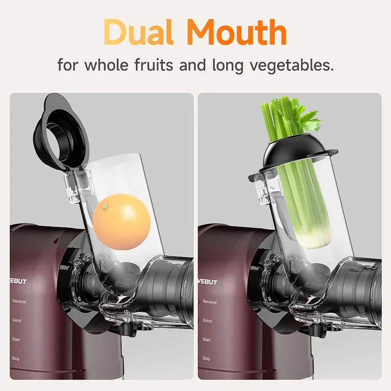 Электрическая коммерческая медленная соковыжималка для фруктов и овощей с