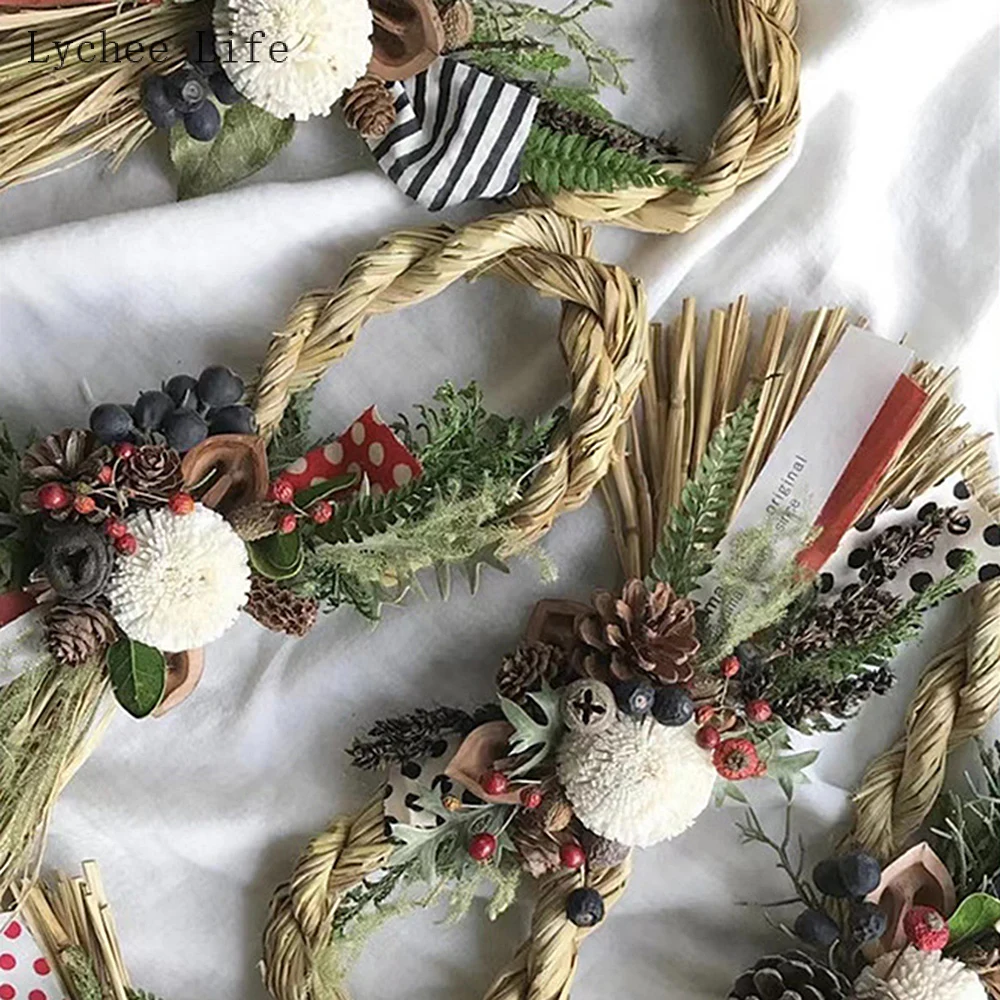 1 шт. плетеный венок из натуральной соломы |