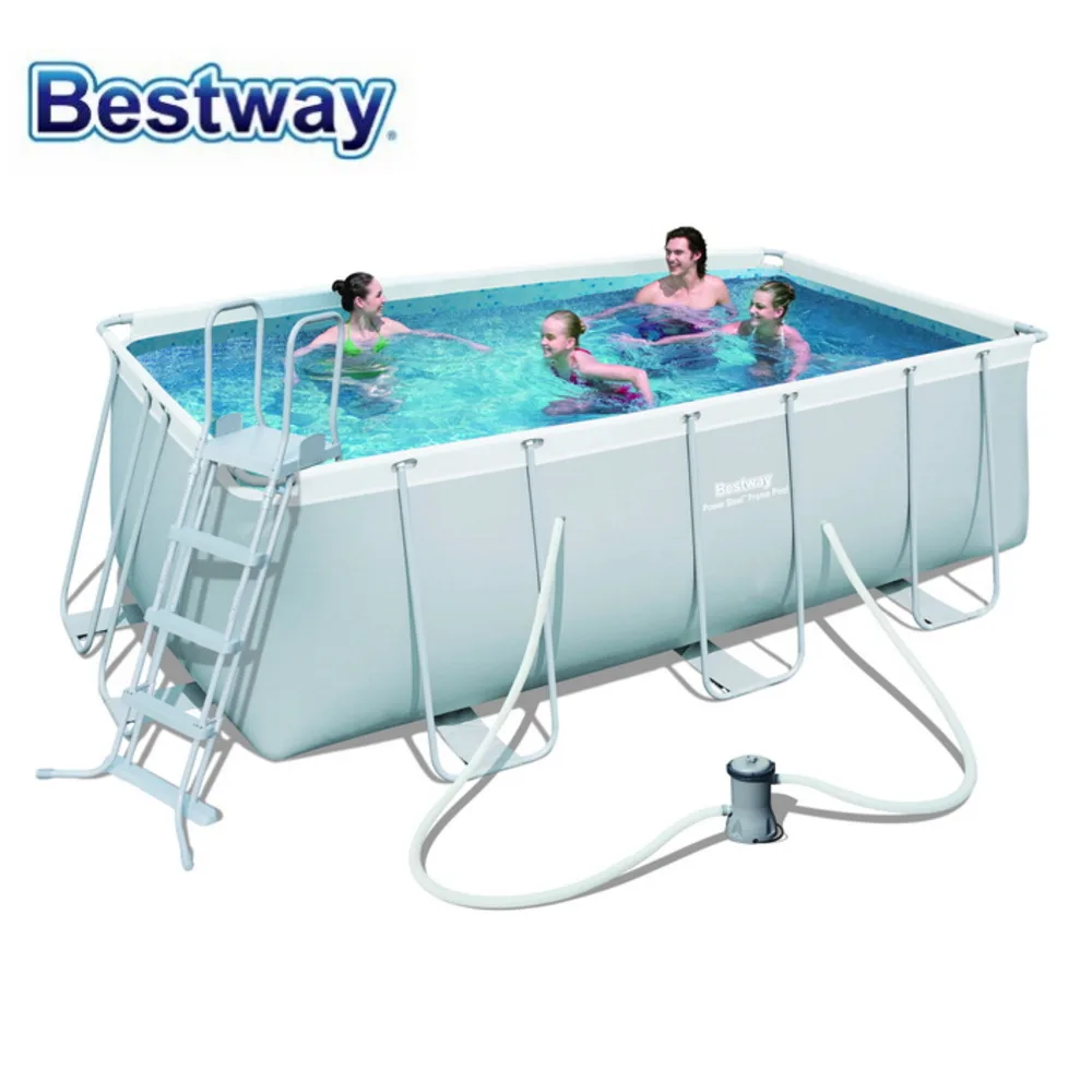 Сверхпрочная стальная труба для бассейна Bestv 412*201*122 см | AliExpress