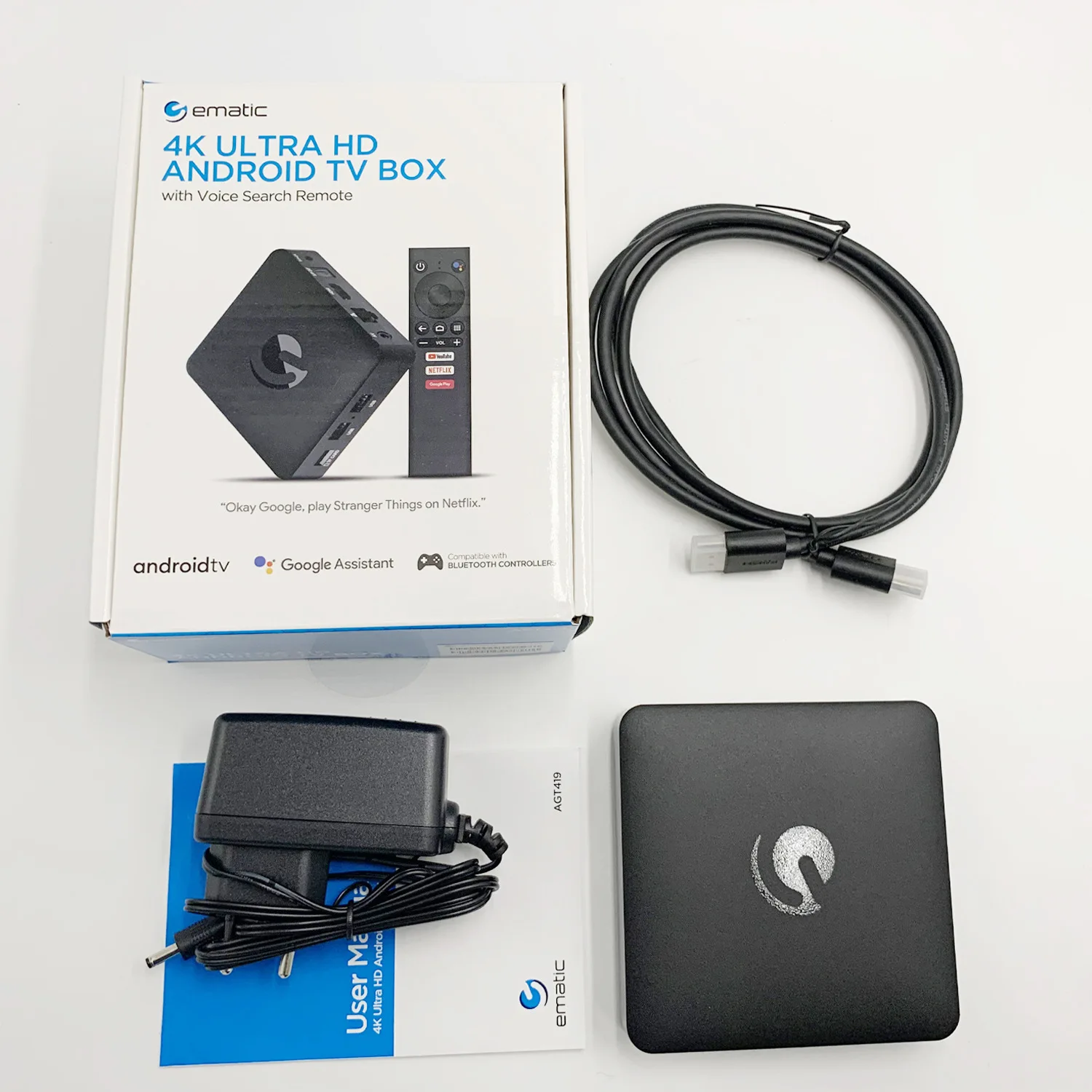 Бесплатная доставка ТВ-приставка с сертификатом Google Android 9 0 EMATIC 4K Youtube Netflix игры IPTV