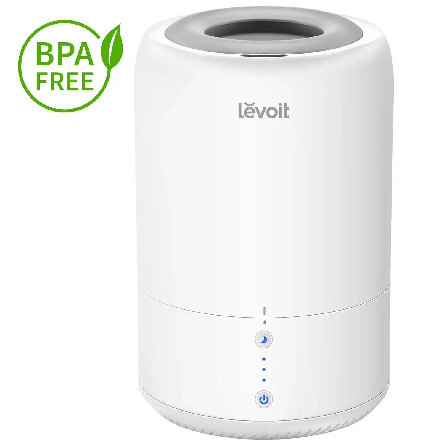 

Levoit Cool Mist Humidifier for Room, Top Fill Vaporizer for Bedroom with Essential Oil Diffuser, White,1.8L, Dual 100-RBW
