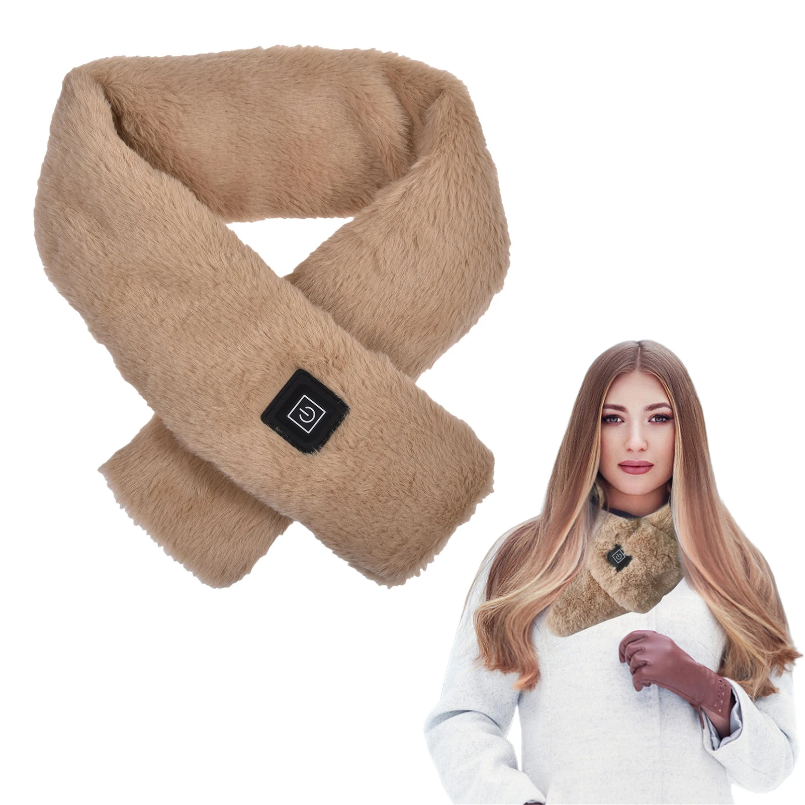 

Electric Warm Scarf Heating Neck Warmer Soft Heated Neck Wrap Electric Heating Neck Warmer With 3 Heating Levels Sports Scarf