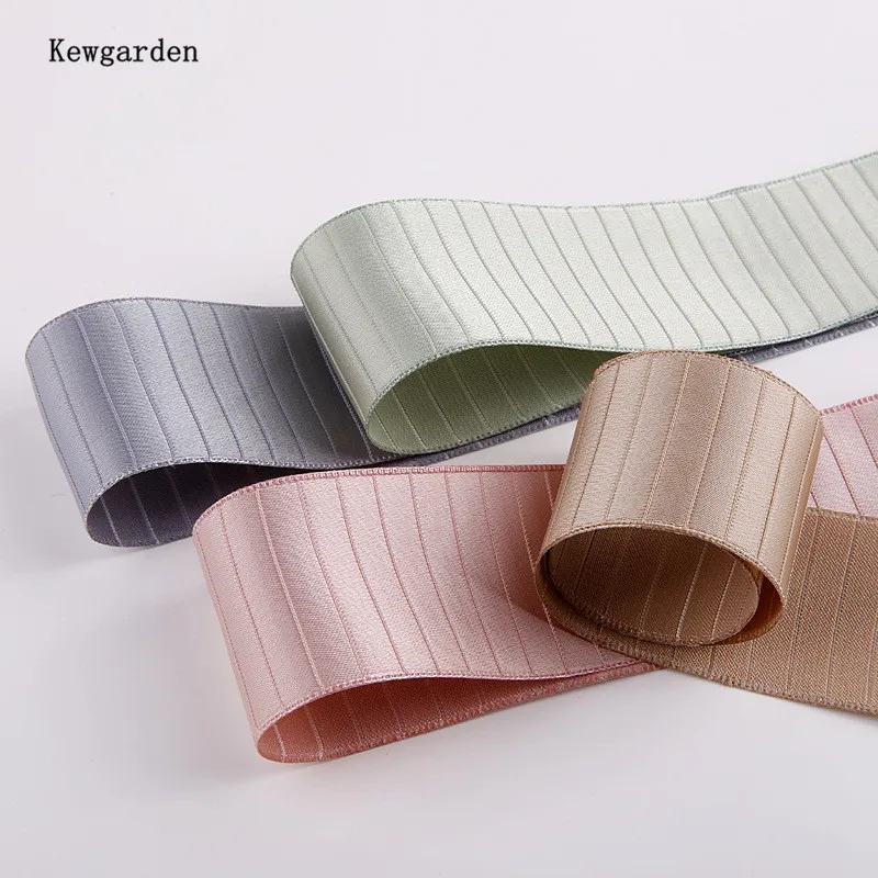 

Полосатая атласная лента Kewgarden 40 мм 1,5 дюйма для упаковки подарков и бантов для волос, 10 ярдов